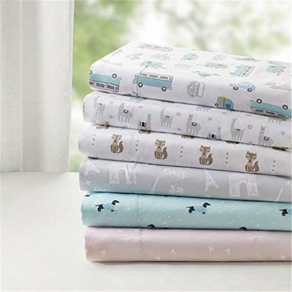 Intelligent Design Printed Sheet Set - Aqua, Queen Size ID20-1441